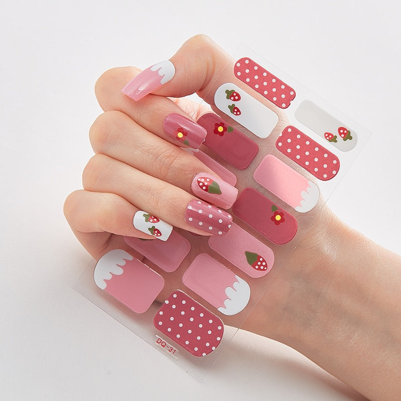 Three Sorts 0f Nail Stickers Full Cover Nail Stickers Novidades Nail Strips Self Adhesive Nail Sticker Nails Sticker Designer Nail Stickers DailyAlertDeals DQ-31  