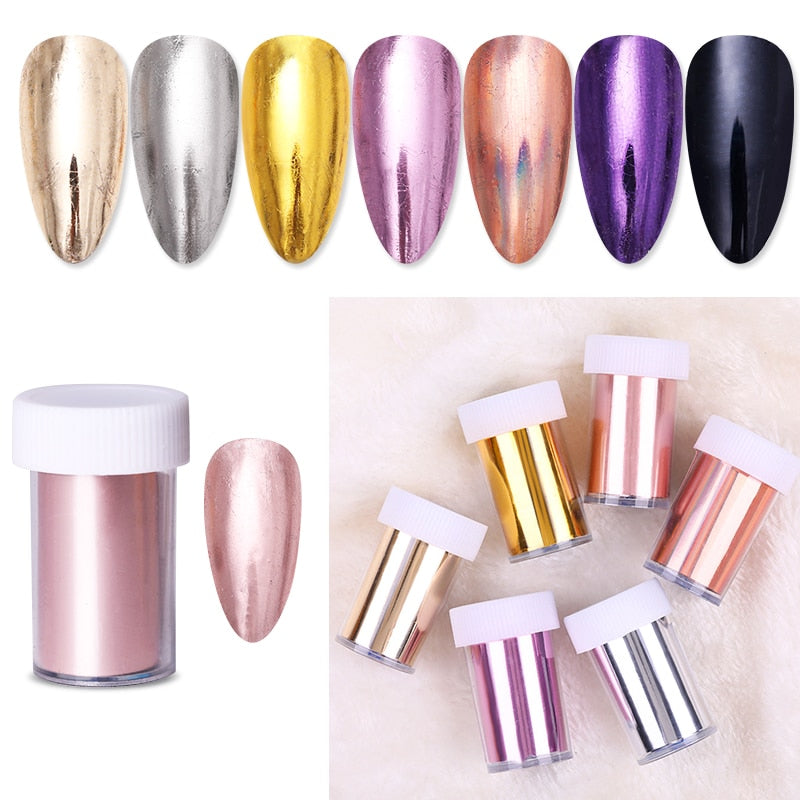 1 Roll Pink Gold Sliver Nail Foils Sparkly Sky Glitter Nail Art Transfer Stickers Slider Paper Nail Art Manicures Decoration New 0 DailyAlertDeals   