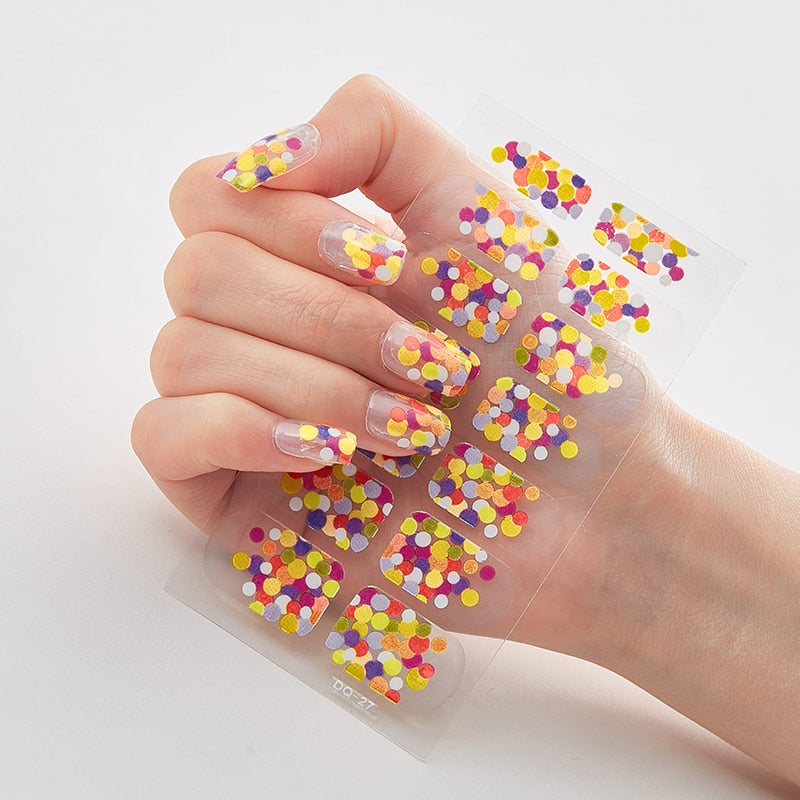Three Sorts 0f Nail Stickers Full Cover Nail Stickers Novidades Nail Strips Self Adhesive Nail Sticker Nails Sticker Designer Nail Stickers DailyAlertDeals DQ-27  