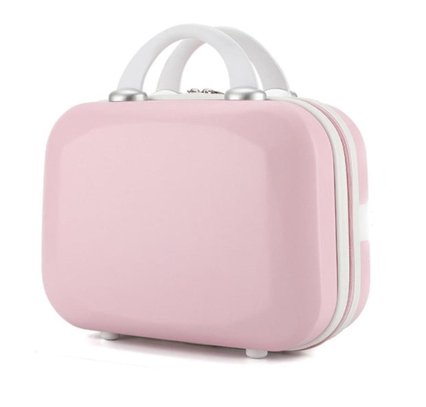 2023 NEW 13 Inch Mini Suitcase Diamond Cute Cosmetic Case Pink Small  Zipper Tide Storage Box 0 DailyAlertDeals picture color  