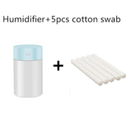 260ML Air Humidifier Ultrasonic Mini Aromatherapy Diffuser Portable Sprayer USB Essential Oil Atomizer LED Lamp for Home Car 0 DailyAlertDeals Blue and 5 filters  