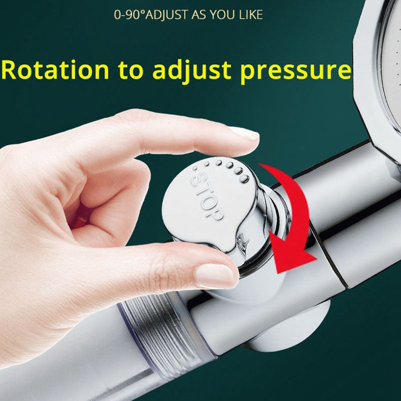Strong Pressurization Spray Nozzle Water Saving  Rainfall 360 Degrees Rotating With Small Fan Washable Hand-held Shower Head Hand Shower DailyAlertDeals   