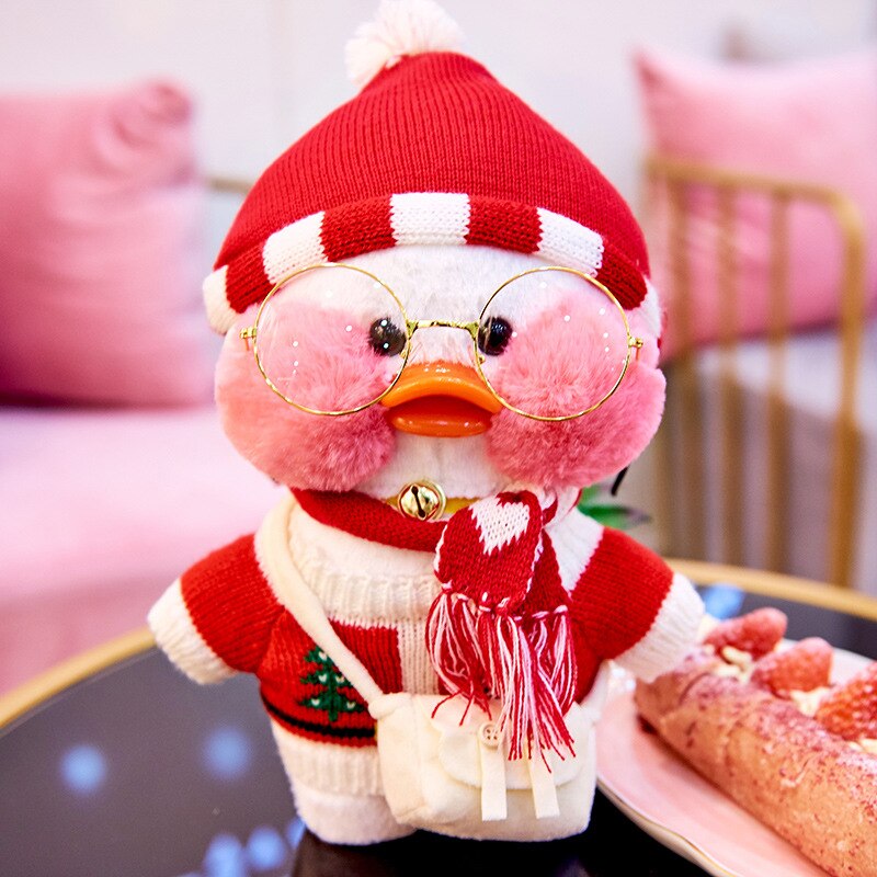 30cm Cute LaLafanfan Cafe Duck Plush Toy Girl Stuffed Soft Kawaii Duck Doll Animal Pillow Christmas Birthday Gift For Kids Child 0 DailyAlertDeals Plush Toys 6  