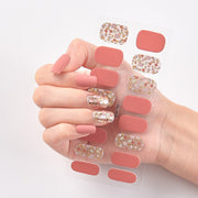 16 Tips/Sheet Glitter Series Shiny Manicure Decoracion Designed Nail Art Stickers 2020 Nail Decoration Nail Wraps Shiny Decal stickers for nails DailyAlertDeals GL-005  