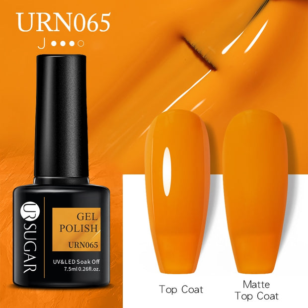 UR SUGAR 7.5ml Dark Purple Gel Nail Polish Soak Off UV LED Semi Permanent Gel Varnishes Manicure Nails Art Matte Top Coat Needed nail polish DailyAlertDeals URN065 1  
