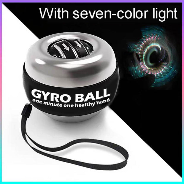 LED Gyroscopic Powerball Autostart Range Gyro Power Wrist Ball Arm Hand Muscle Force Trainer Fitness Equipment Powerball Wrist Ball Trainer LED Gyroscope DailyAlertDeals With 7-color light China 
