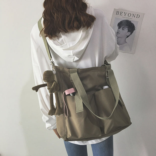 Waterproof Oxford Large Capacity Canvas Girl Shoulder Hand Bucket Bag Basket Female Crossbody Bags For Women Casual Tote Purses 0 DailyAlertDeals   