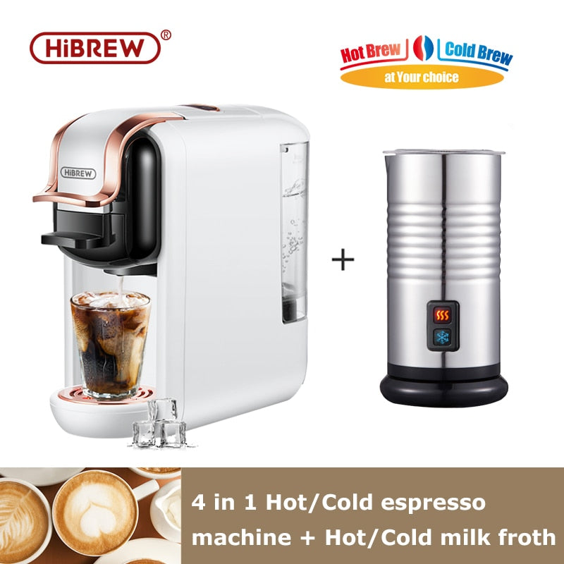 Espresso Coffee Maker Machine Cafeteria Hot/Cold 4in1 Multiple Capsule 19Bar DolceGusto Milk Nexpresso Capsule ESE pod Ground Coffee  H2A Espresso Coffee Maker DailyAlertDeals H2A WH M2 United States of America EU