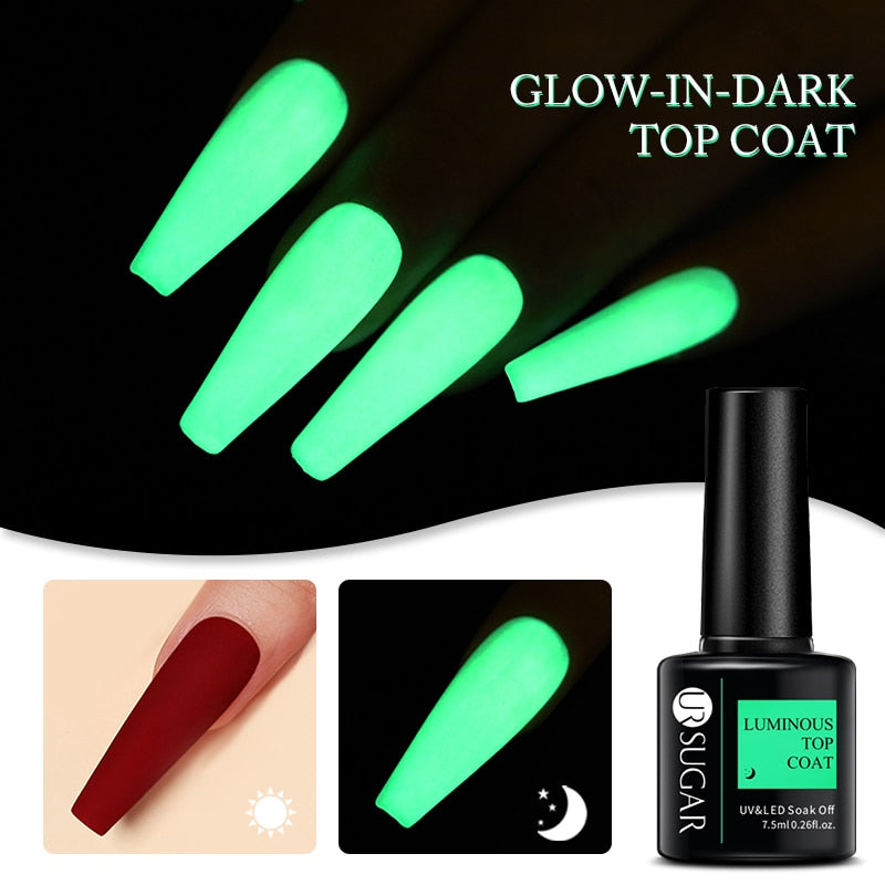 UR SUGAR 7.5ml Dark Purple Gel Nail Polish Soak Off UV LED Semi Permanent Gel Varnishes Manicure Nails Art Matte Top Coat Needed nail polish DailyAlertDeals luminous top  