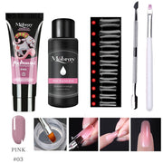 5PCS Poly Extension Gel Set Nail Art French Nail Art Clear Camouflage Color Nail Tip Form Crystal Nail Gel Slice Brush Nail Gel NAIL GEL DailyAlertDeals 03 China 