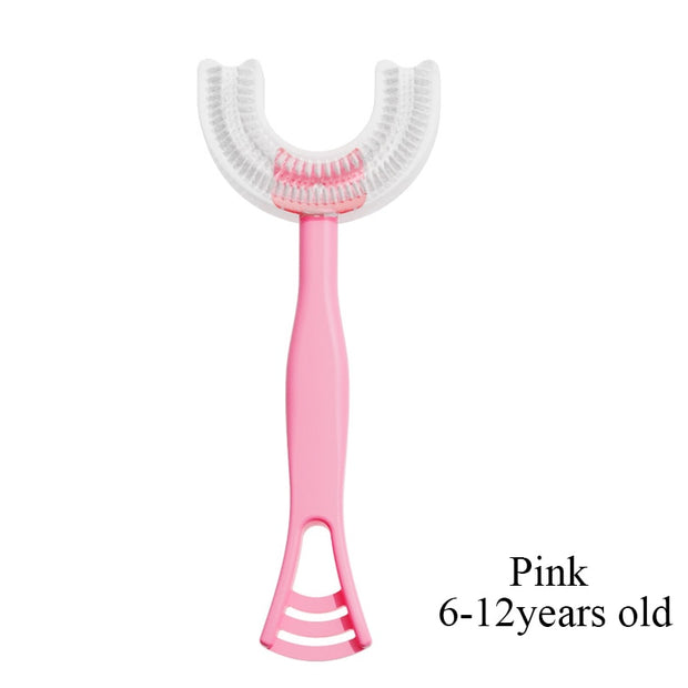 Toothbrush Children 360 Degree U-shaped Child Toothbrush Teethers Brush Silicone Kids Teeth Oral Care Cleaning baby teether DailyAlertDeals 6  