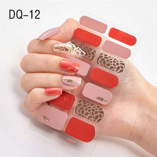 Lamemoria 1pc 3D Nail Slider Beauty Nail Stickers Shining Wave Line Decals Adhesive Manicure Tips Salon Nail Art Decorations nail decal stickers DailyAlertDeals DQ12  