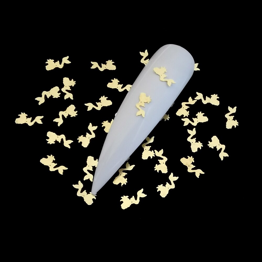 100Pcs/Lot Gold Metal Nail Decals Ultra-thin Flakes Nail Bling Rhinestone Cute 3D Nail Art Decorations Charm Nail Art Rivets 0 DailyAlertDeals 684  