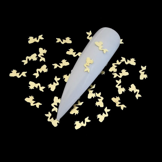 100Pcs/Lot Gold Metal Nail Decals Ultra-thin Flakes Nail Bling Rhinestone Cute 3D Nail Art Decorations Charm Nail Art Rivets 0 DailyAlertDeals 684  