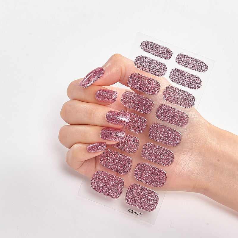 Manicure Decoracion Self Adhesive Foil Nail Art Stickers 2020 Fashion Nail Polish Pure Solid Color Nail Decoration Women Salon nail decal sticker DailyAlertDeals CS-37  