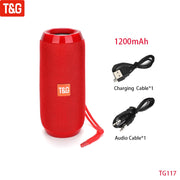 T&amp;G TG117 Portable Bluetooth Speaker Wireless Bass Column Waterproof Outdoor Music Vibro Speakers TF Card Subwoofer Loudspeaker 0 DailyAlertDeals China Red Speaker