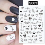 Harunouta Marble Blooming 3D Nail Sticker Decals Flower Leaves Transfer Water Sliders Abstract Geometric Lines Nail Watermark 0 DailyAlertDeals S003  