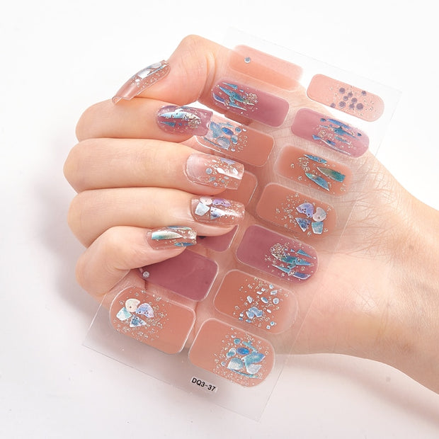 Four Sorts 0f Nail Stickers Creative Nail Adhesive Nail Wraps DIY Nail Stickers Designer Nails Art Decoration Nailart Sticker Nail Decal Stickers DailyAlertDeals DQ3-37  
