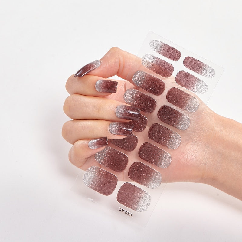 Manicure Decoracion Self Adhesive Foil Nail Art Stickers 2020 Fashion Nail Polish Pure Solid Color Nail Decoration Women Salon nail decal sticker DailyAlertDeals CS-50  