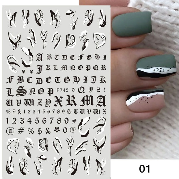 NEW Gold Nail Art 3D Decals Decoration Flower Leaves Nail Art Sticker DIY Manicure Transfer Decal Nail Stickers DailyAlertDeals 7  