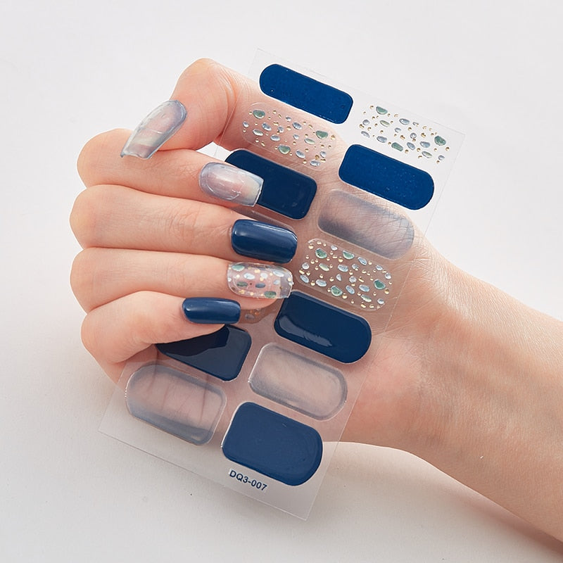 Patterned Nail Stickers Wholesale Supplise Nail Strips for Women Girls Full Beauty High Quality Stickers for Nails Decal stickers for nails DailyAlertDeals DQ3-07  