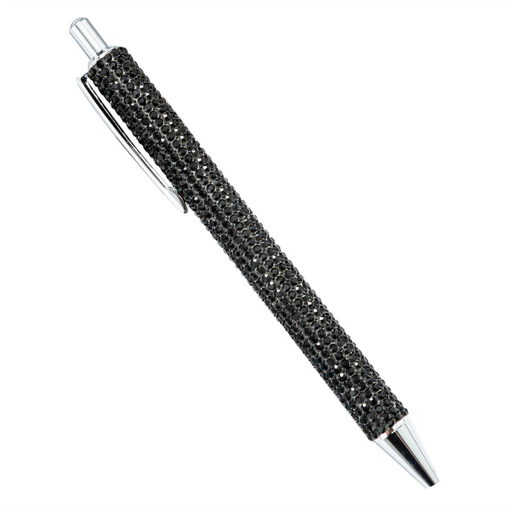Press Ballpoint Pen Luxury Rhinestone Cute Wedding Rose Gold Metal Stationery School Office Supplies High Quality Pens Wholesale 0 DailyAlertDeals   