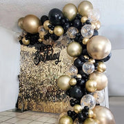 Black Gold Balloon Garland Arch Kit Confetti Latex Baloon Graduation Happy 30th 40th Birthday Balloons Decor Baby Shower Favor 0 DailyAlertDeals   