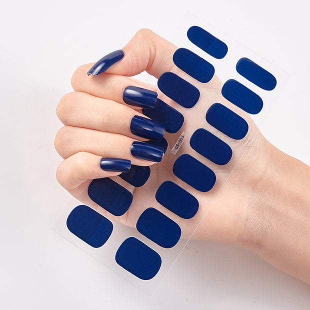 Manicure Decoracion Self Adhesive Foil Nail Art Stickers 2020 Fashion Nail Polish Pure Solid Color Nail Decoration Women Salon nail decal sticker DailyAlertDeals CS-03  