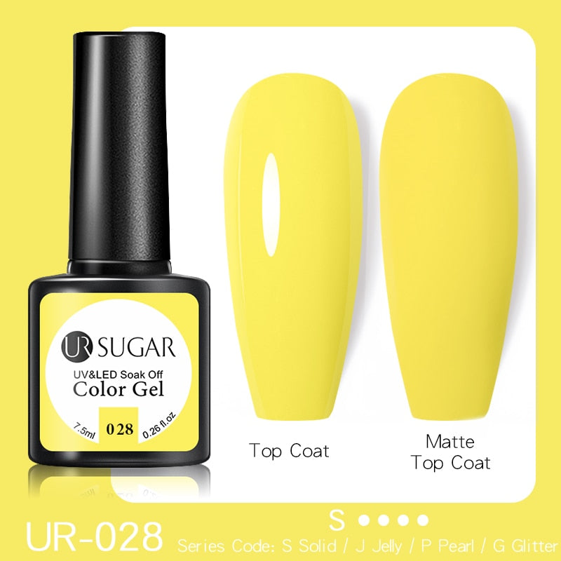 UR SUGAR Fluorescent Gel Nail Polish Neon Yellow Green Blue Color Gel Soak Off UV Nail Gel Varnish For Nail Art Top Coat Neon Fluorescent Gel Nail Polish DailyAlertDeals 028  