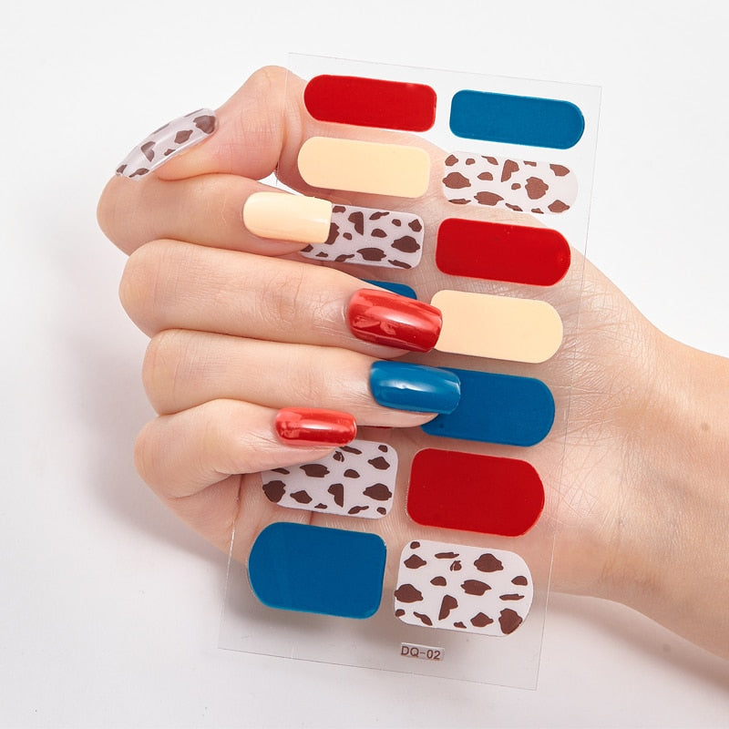 Three Sorts 0f Nail Stickers Full Cover Nail Stickers Novidades Nail Strips Self Adhesive Nail Sticker Nails Sticker Designer Nail Stickers DailyAlertDeals DQ-02  