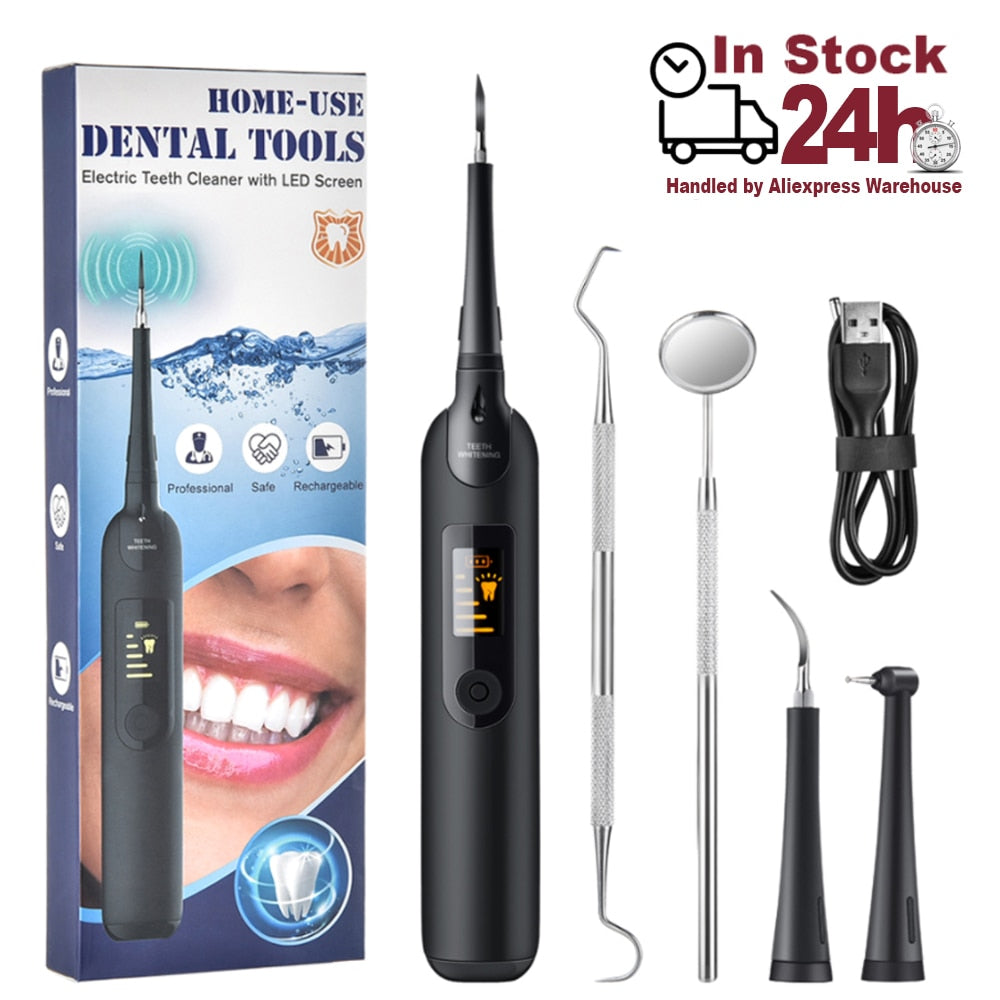 Electric Teeth whitener Scaler Teeth Whitening kit Teeth Plague Cleaner Stain Tartar Remover Tooth Whitening Supplies teeth Cleaner tartar remover DailyAlertDeals   