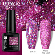 UR SUGAR 7.5ml Dark Purple Gel Nail Polish Soak Off UV LED Semi Permanent Gel Varnishes Manicure Nails Art Matte Top Coat Needed nail polish DailyAlertDeals URN042  