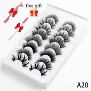 5/8 Pairs 20mm Mink Lashes 3D Natural False Eyelashes Fluffy Faux Mink Eyelashes Wispies Long Extension Eyelashes Pack Maquiagem  DailyAlertDeals A20 China 