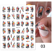 Harunouta 2022 NEW Gold Bronzing Slider Nail Art 3D Decals Decoration Flower Leaves Nail Art Sticker DIY Manicure Transfer Decal Nail Stickers DailyAlertDeals 16  