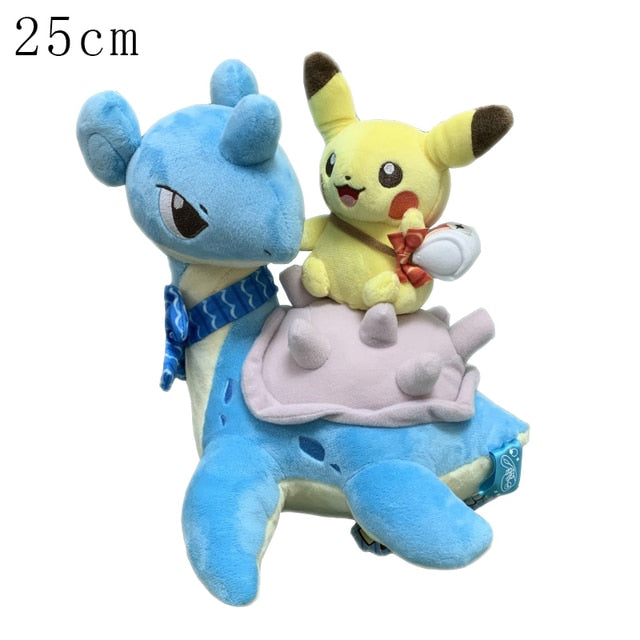 Pokemon Plush Toy Pikachu Stuffed Eevee Charmander Squirtle Charizard Blastoise Bulbasaur Anime Figure Doll Baby Christmas Gift Pokemon Plush kidsToy Pikachu DailyAlertDeals Lapras 25cm  