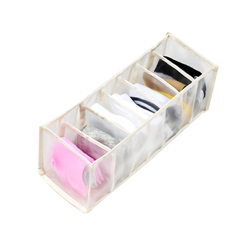 Underwear Bra Organizer Storage Box Drawer Closet Organizers Divider Boxes For Underwear Scarves Socks Bra Underwear Bra Organizer Storage Box DailyAlertDeals 7 grids 1  