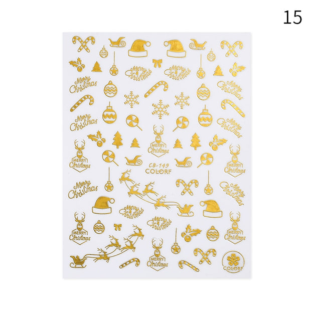 Harunouta Gold Marble 3D Nail Sticker Flower Leaves Line Transfer Slider French Tips Manicures Decals DIY Decoration Paper 0 DailyAlertDeals Z15  