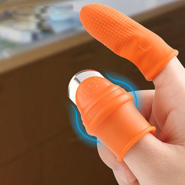 1 Set Silicone Finger Protector With Blade For Fruits Vegetable Thumb Knife Finger Guard Kitchen Gadgets Kitchen Accessories 0 DailyAlertDeals   