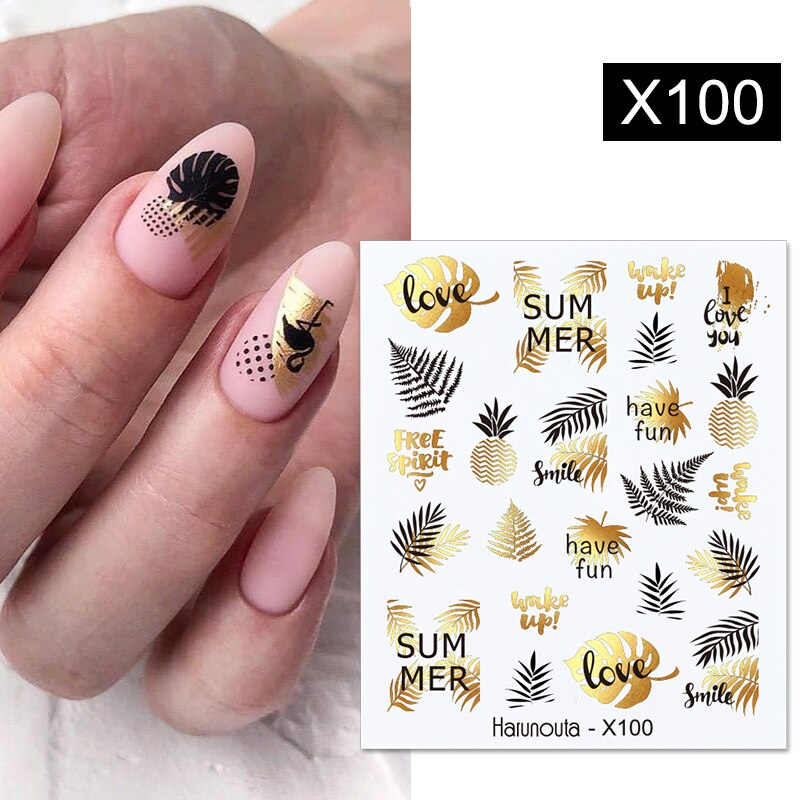 Harunouta Water Decals Ink Blooming Flower Leaves Transfer Nail Stickers Butterfly Love Heart Design Slider Watermark Decoration 0 DailyAlertDeals X100  