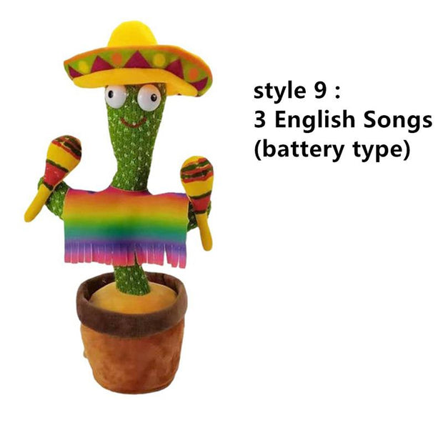 Lovely Talking Toy Dancing Cactus Doll Speak Talk Sound Record Repeat Toy Kawaii Cactus Toys Children Home Decor Accessories 0 DailyAlertDeals Style 9  