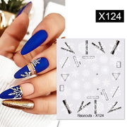 Harunouta  1Pc Spring Water Nail Decal And Sticker Flower Leaf Tree Green Simple Summer Slider For Manicuring Nail Art Watermark 0 DailyAlertDeals X124  