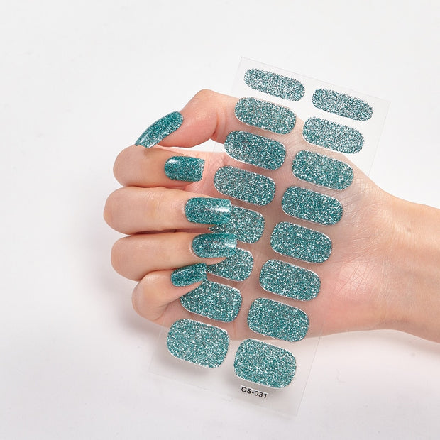 Manicure Decoracion Self Adhesive Foil Nail Art Stickers 2020 Fashion Nail Polish Pure Solid Color Nail Decoration Women Salon nail decal sticker DailyAlertDeals CS-31  