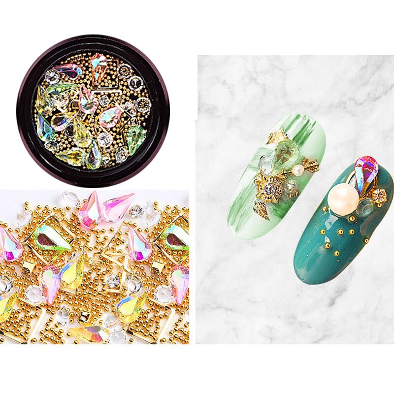 3D Nail Rhinestones Rose Jewelry Diverse DIY Gems Charming Mix Crystal Nail Art Decorations Gel Glitter Charms Nail Accessories Nail Rhinestones Rose Jewelry DailyAlertDeals H9  