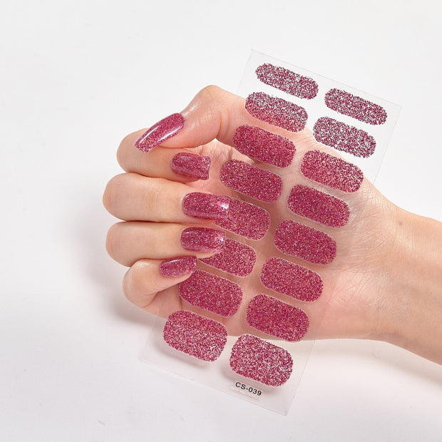 Manicure Decoracion Self Adhesive Foil Nail Art Stickers 2020 Fashion Nail Polish Pure Solid Color Nail Decoration Women Salon nail decal sticker DailyAlertDeals CS-39  