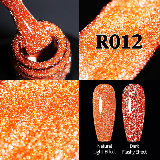 UR SUGAR Sparkling Gel Nail Polish Reflective Glitter Nail Gel Semi Permanent Nail Art Varnish For Manicures Need Base Top Coat 0 DailyAlertDeals Flashy Fluorescent12  