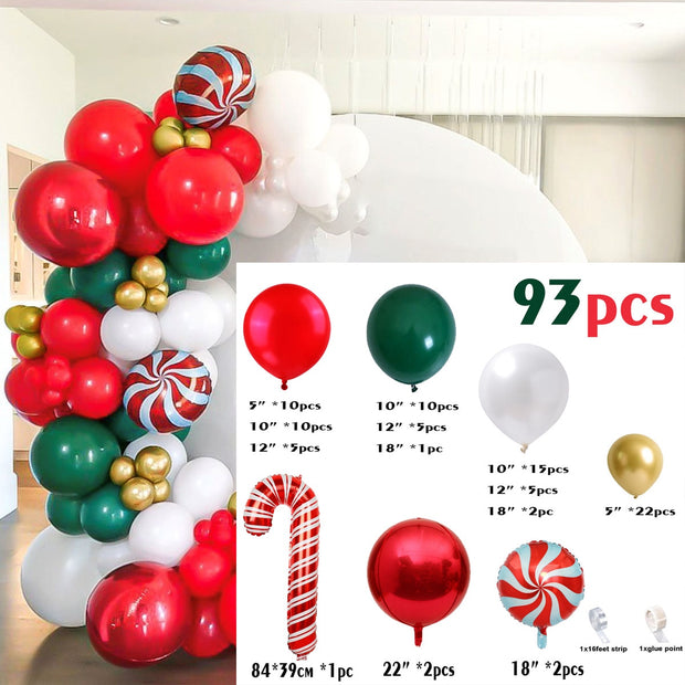 Christmas Balloon Arch Green Gold Red Box Candy Balloons Garland Cone Explosion Star Foil Balloons Christmas Decoration Party Christmas Balloons DailyAlertDeals E 93pcs christmas Other 