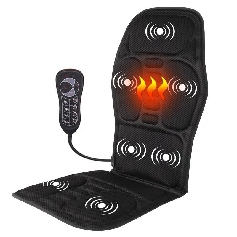 KLASVSA Electric Back Massager Massage Chair Cushion Heating Vibrator Car Home Office Lumbar Neck Mattress Pain Relief 0 DailyAlertDeals