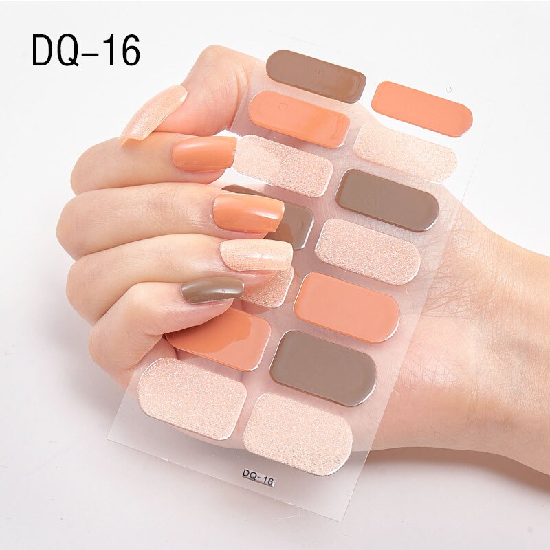 Lamemoria 1pc 3D Nail Slider Beauty Nail Stickers Shining Wave Line Decals Adhesive Manicure Tips Salon Nail Art Decorations nail decal stickers DailyAlertDeals DQ16  