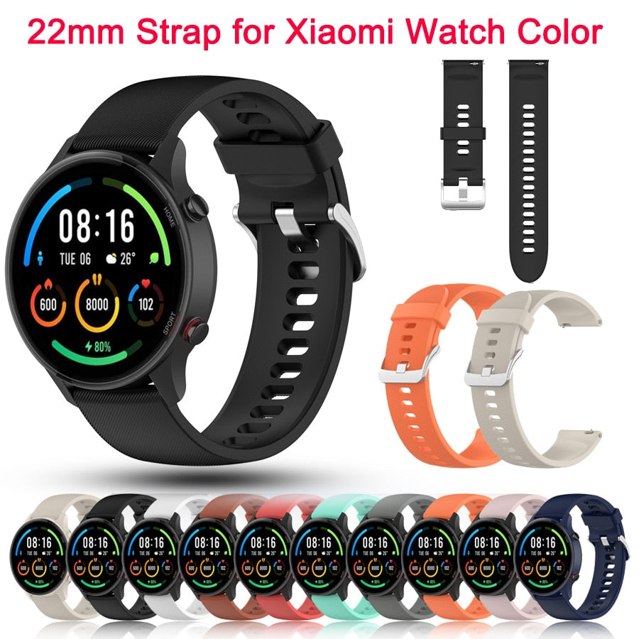 22mm Offical Silicone Replace Straps for Xiaomi Mi Watch Color Sports Edition band for Mi Watch Color Bracelet Watchbands Correa 0 DailyAlertDeals   