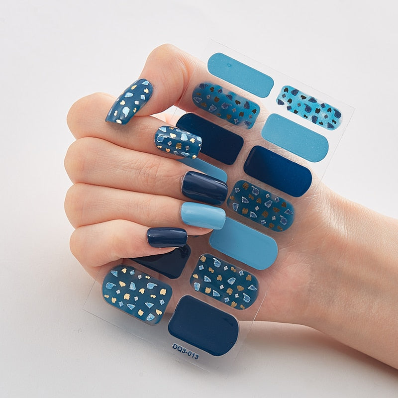 Patterned Nail Stickers Wholesale Supplise Nail Strips for Women Girls Full Beauty High Quality Stickers for Nails Decal stickers for nails DailyAlertDeals DQ3-13  